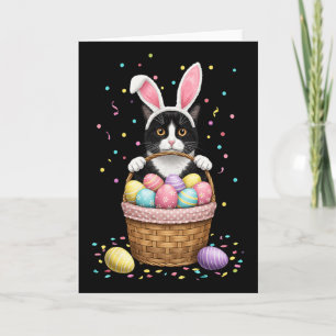 Katze Bunny Ohren Eier Meowy Ostern Kaninchen Lieb Karte