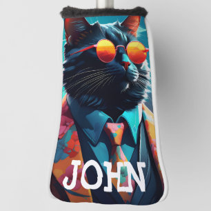KATZE COOL FUNNGOLFKOPFDECKE PERSONALISIERT GOLF HEADCOVER