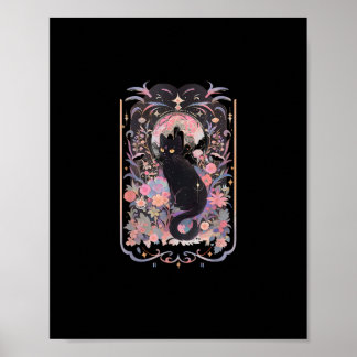 Katze Cottagecore Akademie Goblincore Hexe Goth Mä Poster