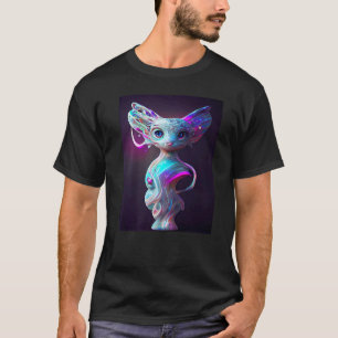 Katze Cyber Punk Weird Männer Frauen Jungen Mädche T-Shirt