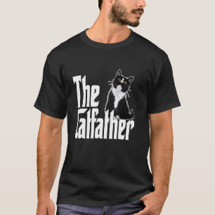 Katze Dad Der Katzenvater Süße Schwarz-Weiß-Katze T-Shirt