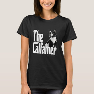 Katze Dad Der Katzenvater Süße Schwarz-Weiß-Katze  T-Shirt