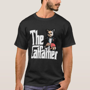 Katze Dad Der Katzenvater Verrückte Mafia Katzenva T-Shirt
