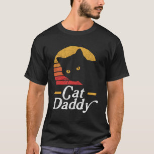 Katze Daddy Achtziger Stil Katze abgenutzt T-Shirt