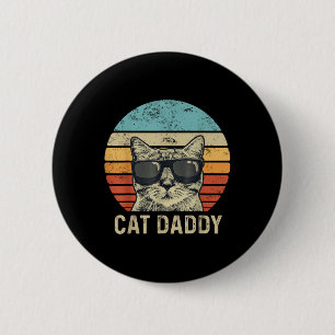 Katze Daddy Retro Katzenunterwäsche Cool Katzenvor Button