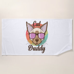 Katze Daddy Siamese Katze männliche Katze Strandtuch