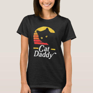 Katze Daddy Vintag Achtzigerjahre Katzenrücklauf e T-Shirt