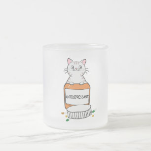 Katze depresent   Katzenliebhaber-Design Mattglastasse