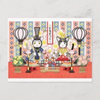 Katze des japanischen Puppenfestivals des 3. März