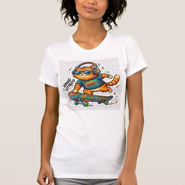 Katze Design T-Shirt  (Vorderseite)