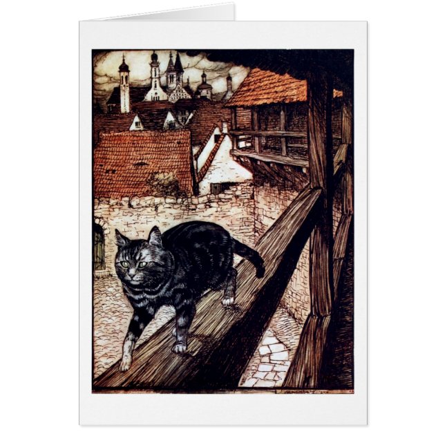 Katze, die auf ein Geländer geht (Vorne)