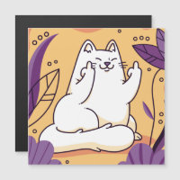 Katze, die den Finger gibt
