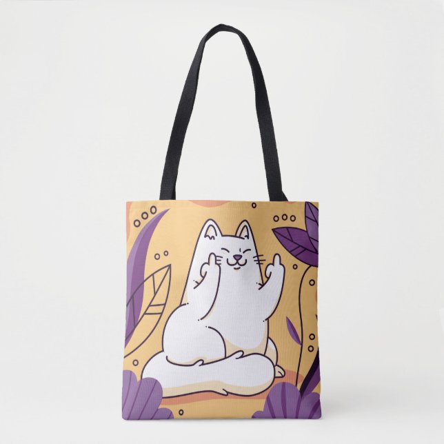 Katze, die den Finger gibt Tasche (Vorderseite)