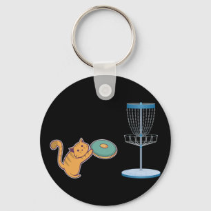 Katze, die Disc-Golf spielt - Disc-Golf-Katze für  Schlüsselanhänger