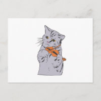 Katze, die Geige spielt - Wählen Sie die Hintergru