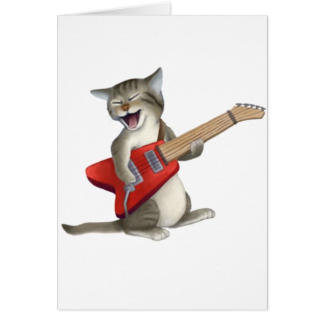 Katze, die Gitarre spielt (Vorne)