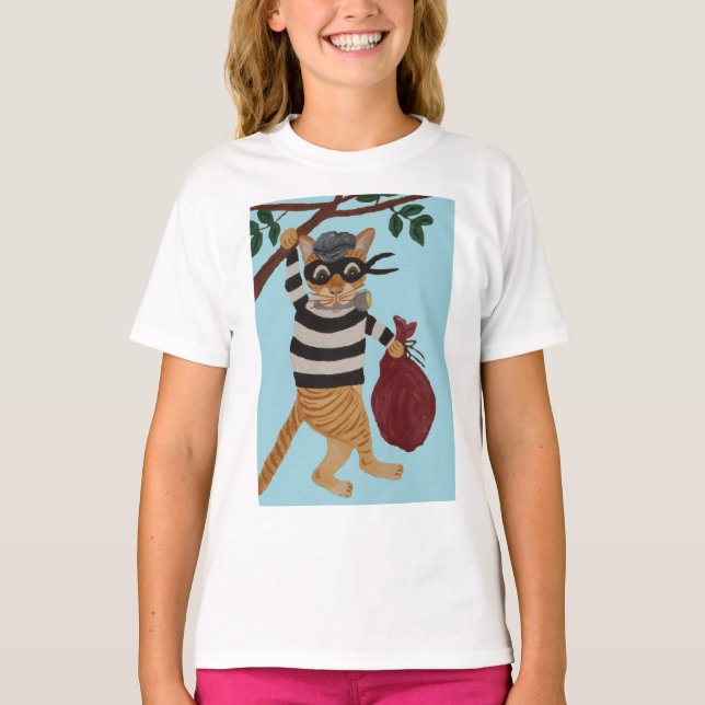 Katze Dieb T-Shirt (Vorderseite)