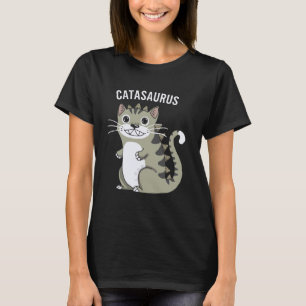Katze Dinosaurier Liebhaber Dino Paläontologe Kitt T-Shirt