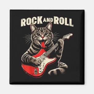 Katze E-Gitarre Rock And Roll Rocker Kätzchen Mich Magnet