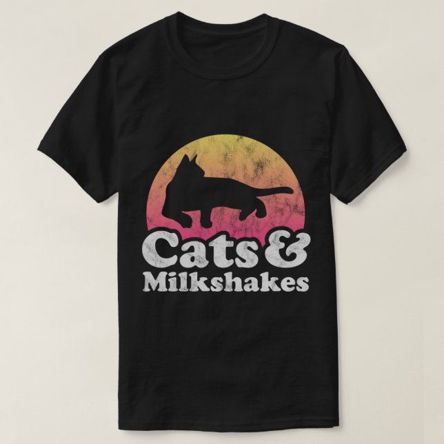 Katze Eating Spaghetti 46 T-Shirt (Design vorne)