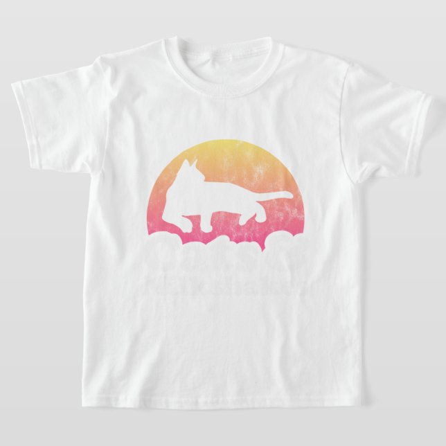Katze Eating Spaghetti 46 T-Shirt (Ablage )
