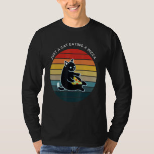 Katze Ei Pepperoni Slice Cat Liebe Pizza T-Shirt