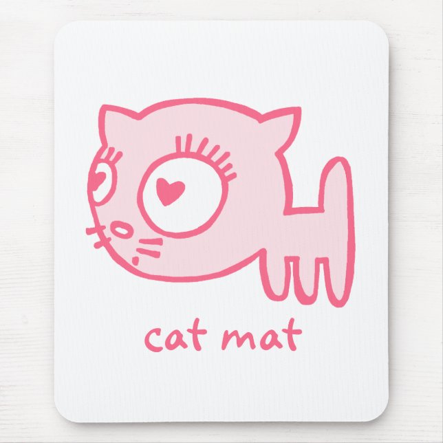 Katze-ein-Träger Katzenmatte Mousepad (Vorne)