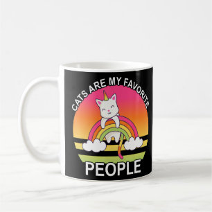 Katze Einhorn Katzen sind meine Lieblingsmenschen Kaffeetasse