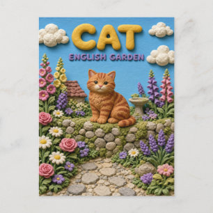 Katze Englisch Garten Modern KlayKoo Postkarte