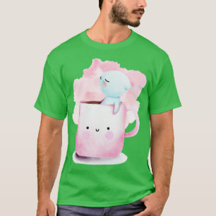 Katze entspannt in Kaffeetasse T-Shirt