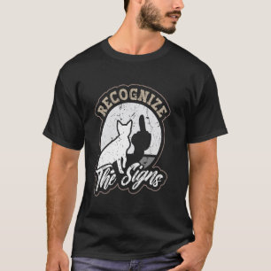Katze erkennt das Zeichen Lustiger Mittelfinger Sc T-Shirt