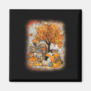 Katze Erntedank Kürkin Herbstkatzenfieber Magnet