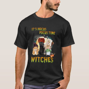 Katze Es ist Hokuspokus Zeit Hexen Halloween Desig T-Shirt