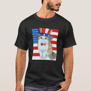 Katze Exotische Kurzhaar Katze 4. Juli T-Shirt