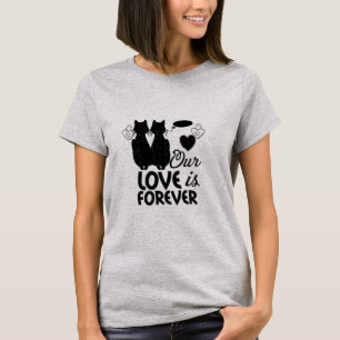 Katze feiert den Valentinstag. T-Shirt