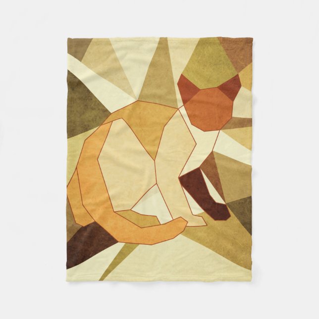 Katze Fleecedecke (Vorderseite)