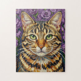 Katze & Floral | Süße künstlerische Katze