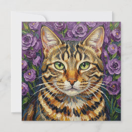 Katze & Floral | Süße künstlerische Katze