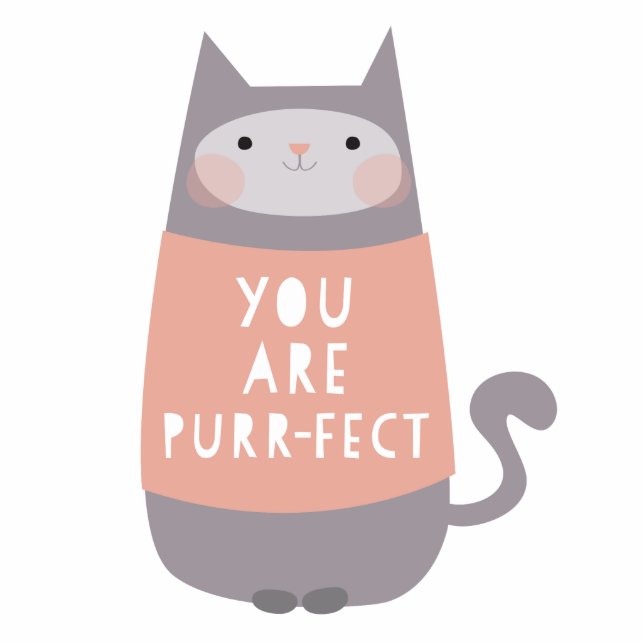 Katze Fotoskulptur Ornament (Vorne)