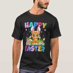 Katze Frohe Ostern Eierjagd Hase Ohr Katze Ostern T-Shirt