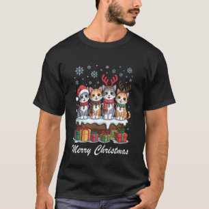 Katze Frohe Weihnachten Süße Haustierliebhaber Lus T-Shirt