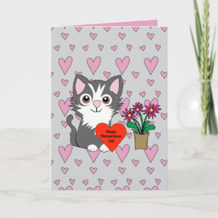 Katze Frohes Meowentines Tag Karte