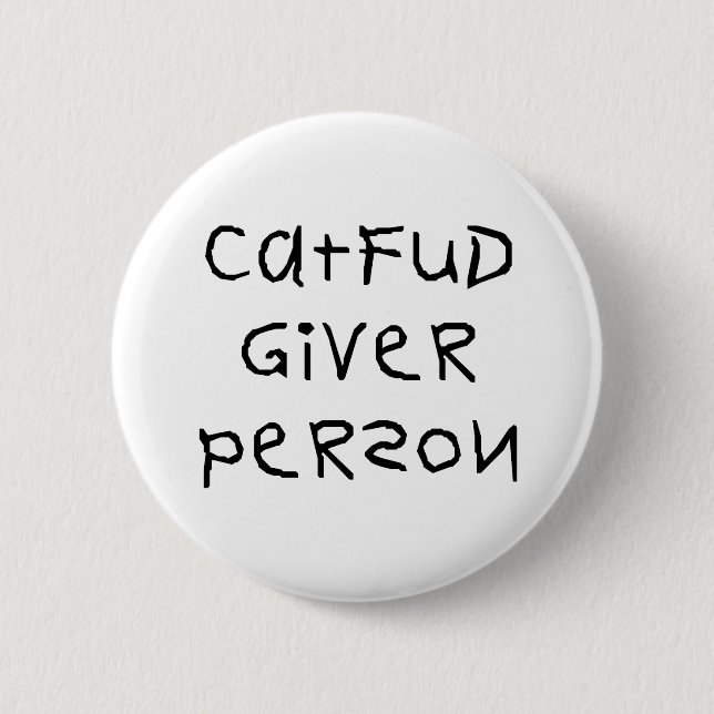 Katze Fud Geber-Person Button (Vorderseite)