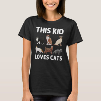 Katze Für Kinder Jungen Katze  Katzenlady Kitty Ka T-Shirt
