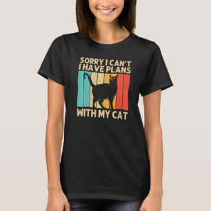 Katze für Männer Frauen schwarze Katze Person Katz T-Shirt