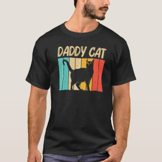 Katze für Männer Vater Schwarze Katze Katzenliebha T-Shirt