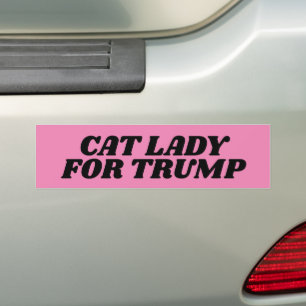 KATZE FÜR TRUMP PINK AUTOAUFKLEBER