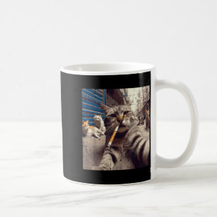 Katze Gangster Straßenkatzen Selfie Lustiges Meme Kaffeetasse