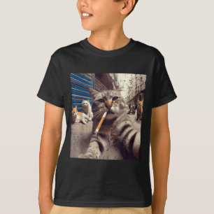 Katze Gangster Straßenkatzen Selfie Lustiges Meme T-Shirt