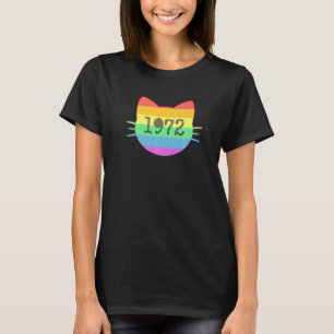 Katze geboren im Jahr 1972 Geburtstag 50 Katzenmut T-Shirt